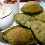 Palak Masala Poori(Indian fried bread with Spinach)