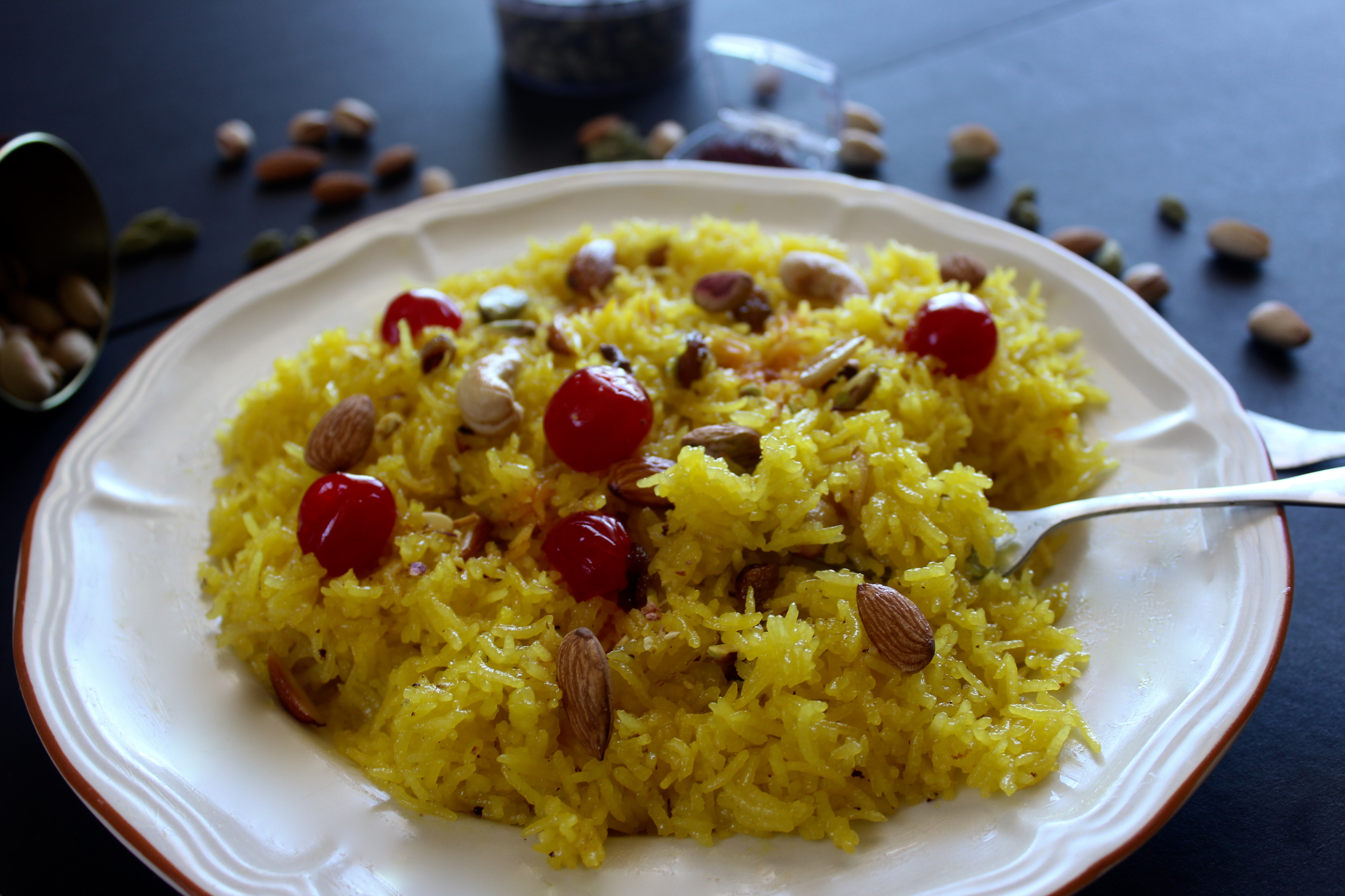 Meetha Chawal Zarda (Kashmiri Sweet Rice Dessert)