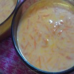 Carrot Kheer(Grated Carrots simmered in milk to a creamy consistency)