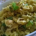 Chana Pulao(Rice cooked with spiced Chickpeas)