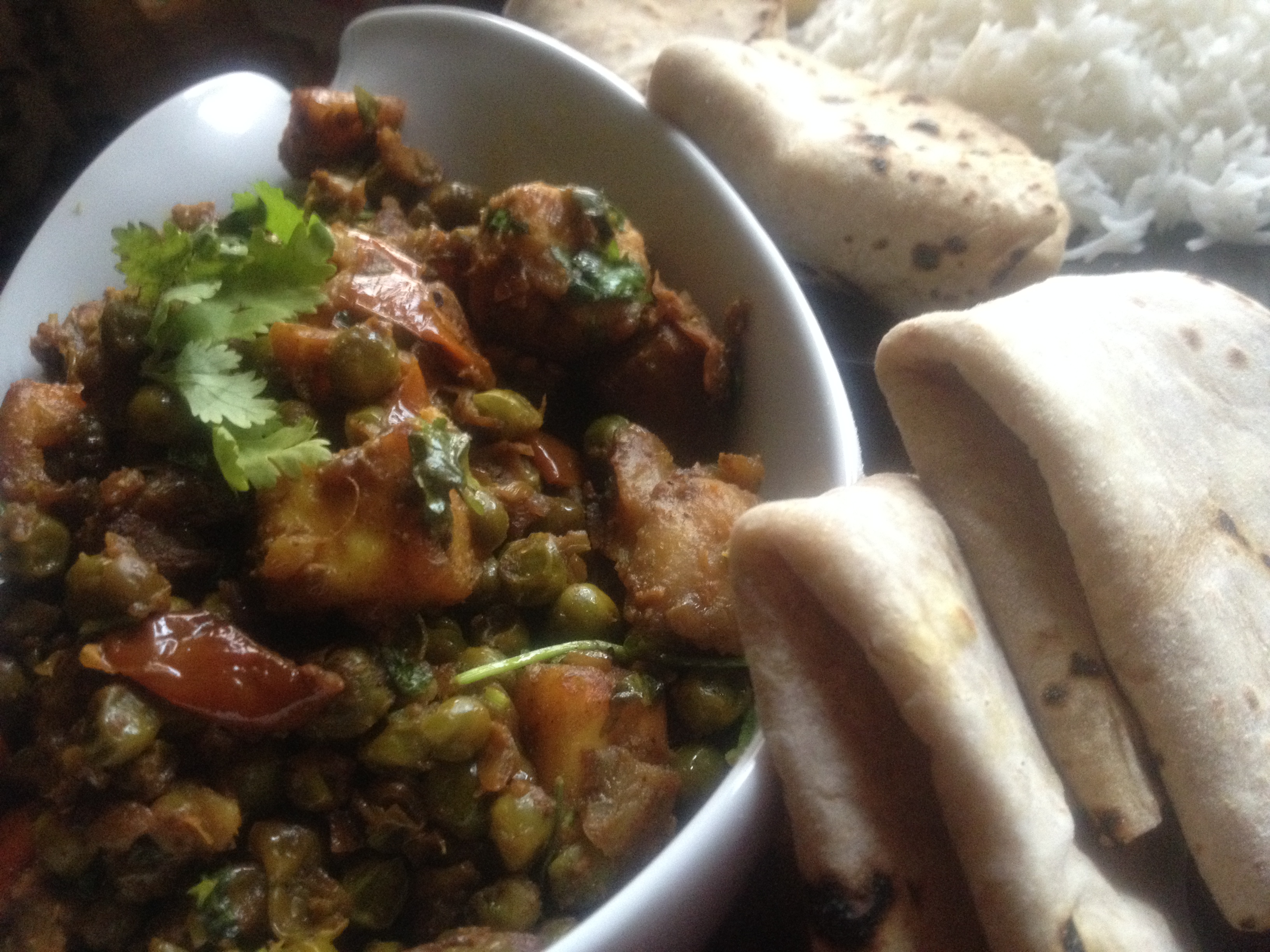 Aloo Mutter Paneer(Stir fry Peas,Potatoes and Cottage Cheese)