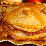 Almond Pancakes with Date Syrup Reduction