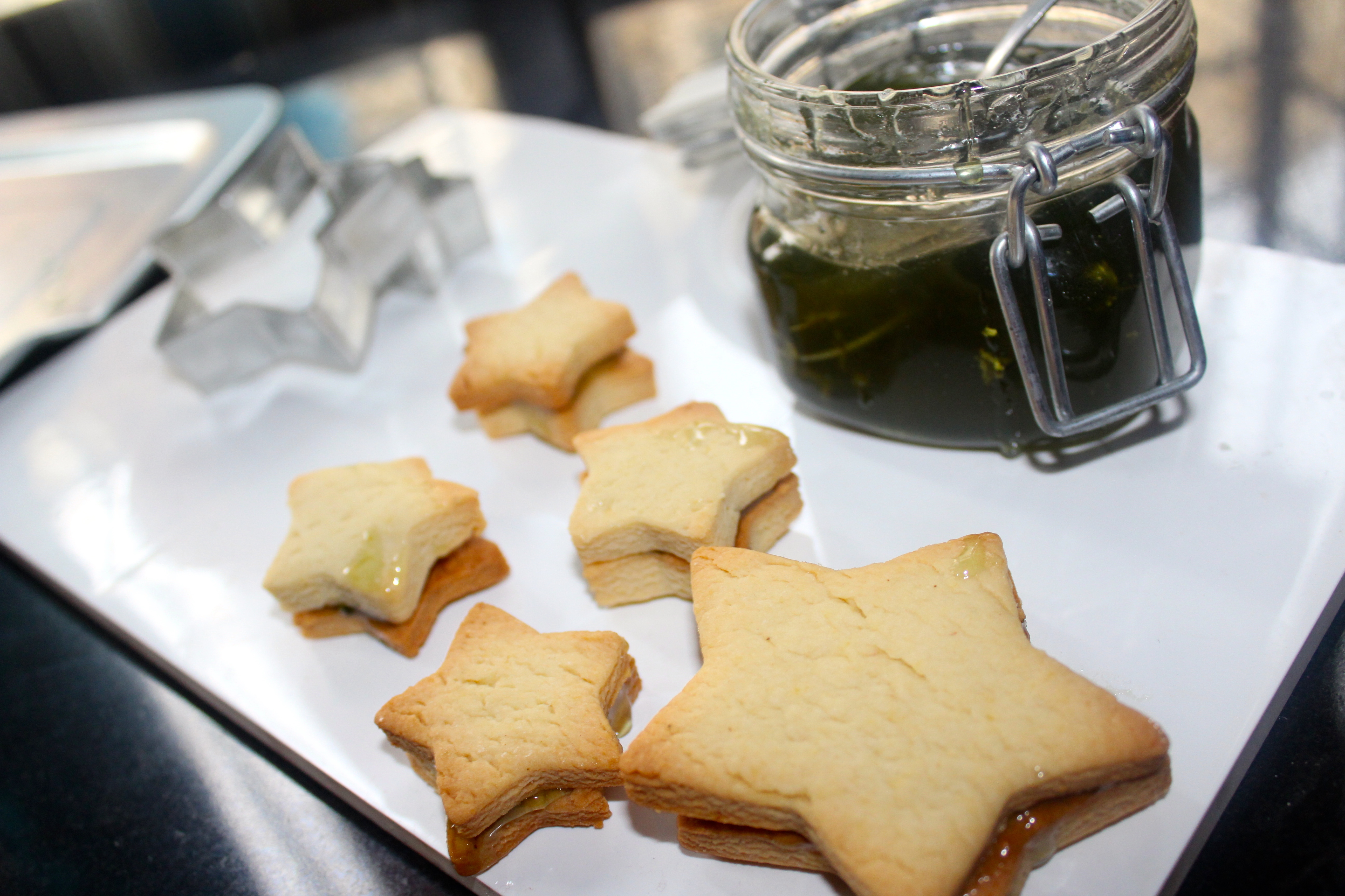 Jelly filled Star Cookies