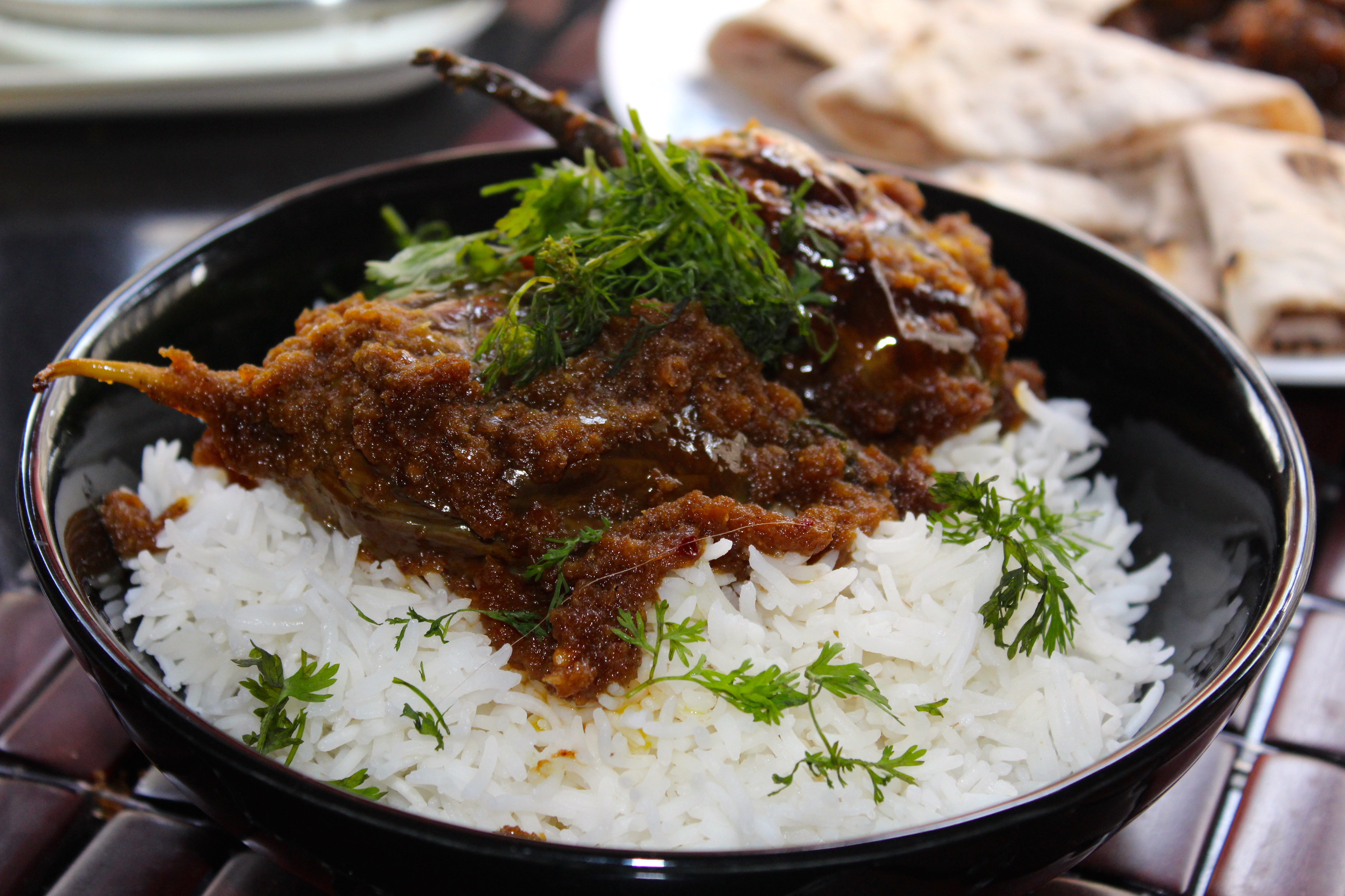 Bharwan Baingan (Stuffed baby Eggplant/Brinjal/Aubergine)