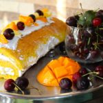 Mango Swiss Roll with Pineapple Cream Filling