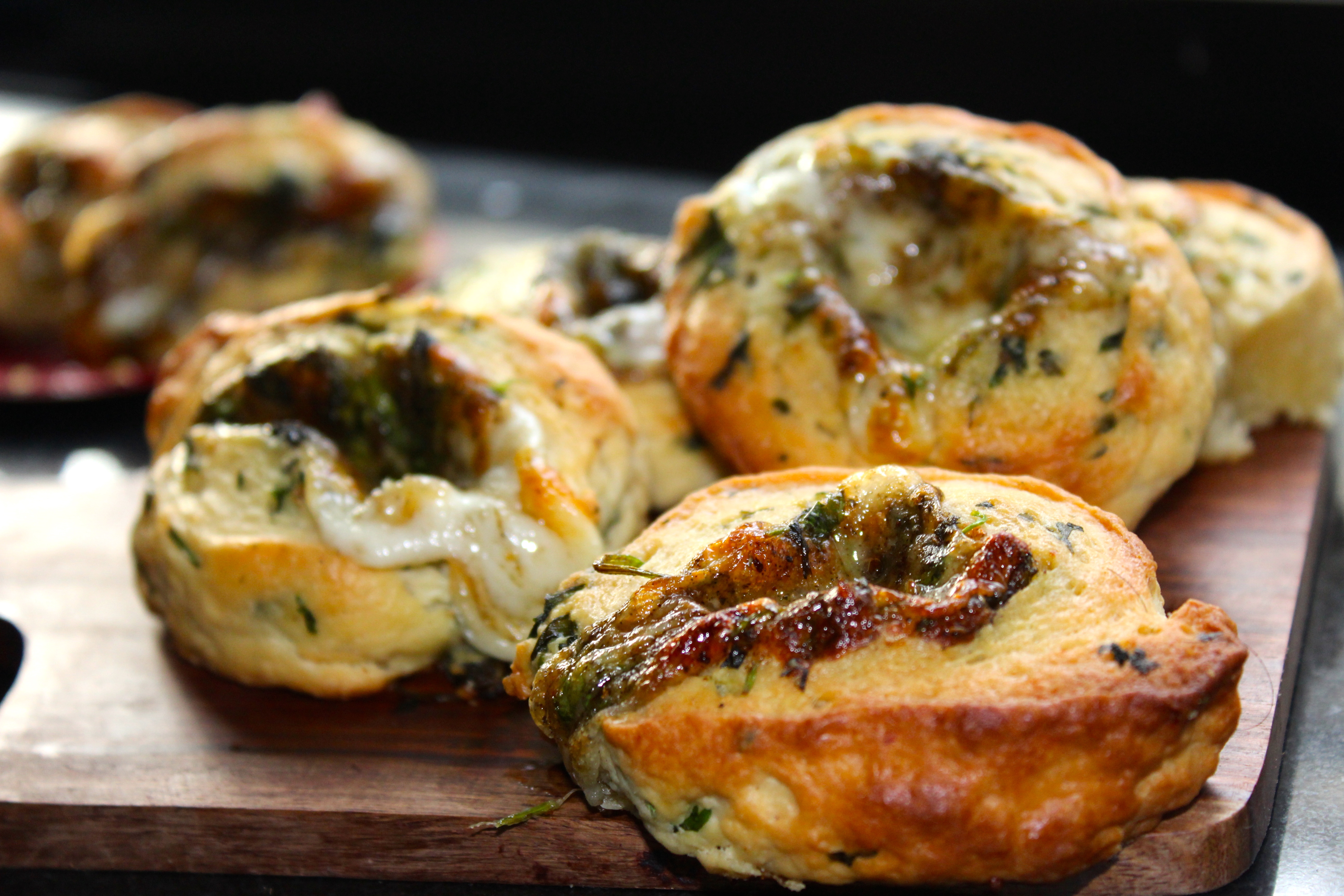 Stuffed Cheese and Herb Bread Pinwheels