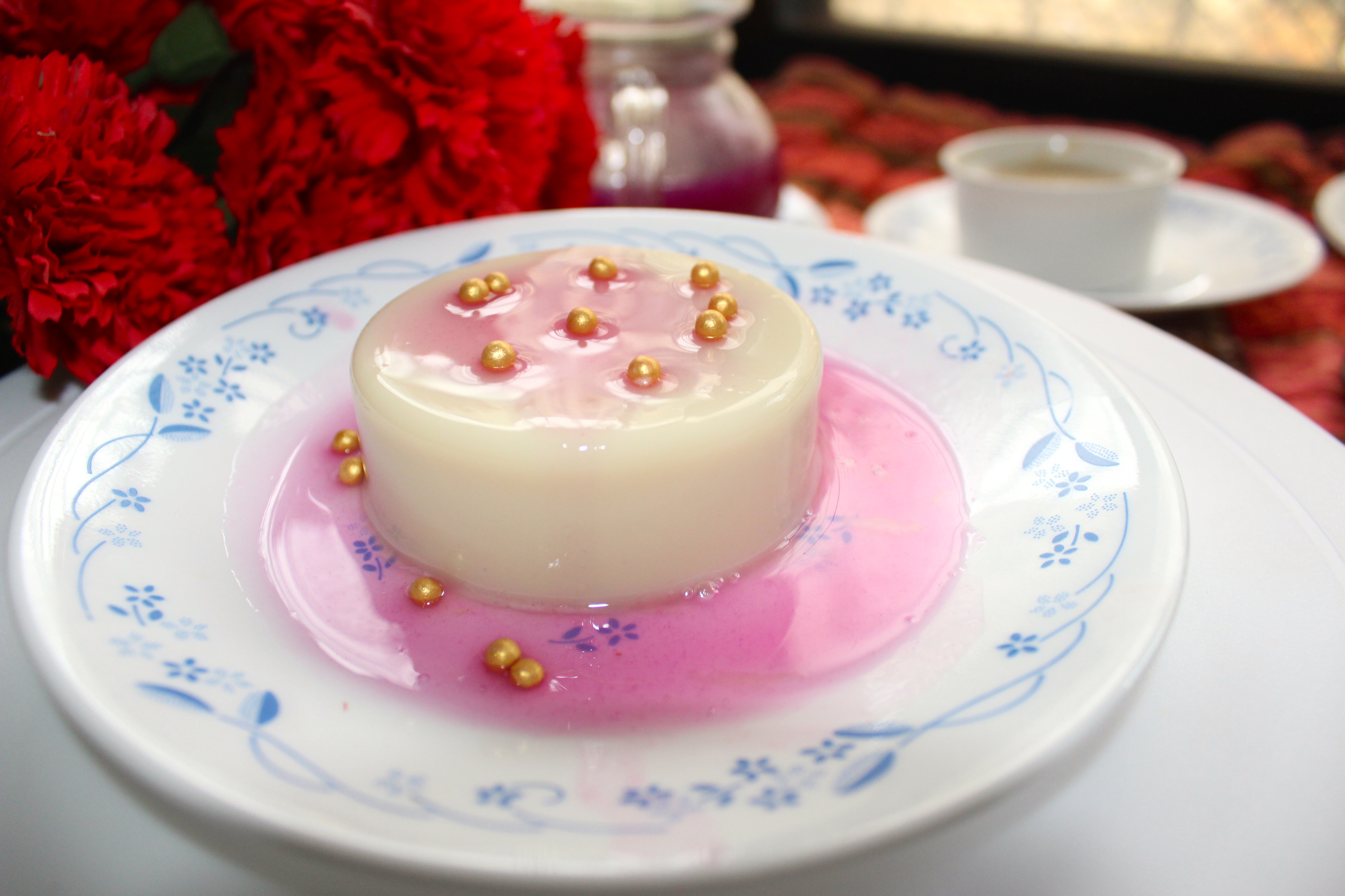 Vanilla Panna Cotta with Java Plum (Jamun) Reduction