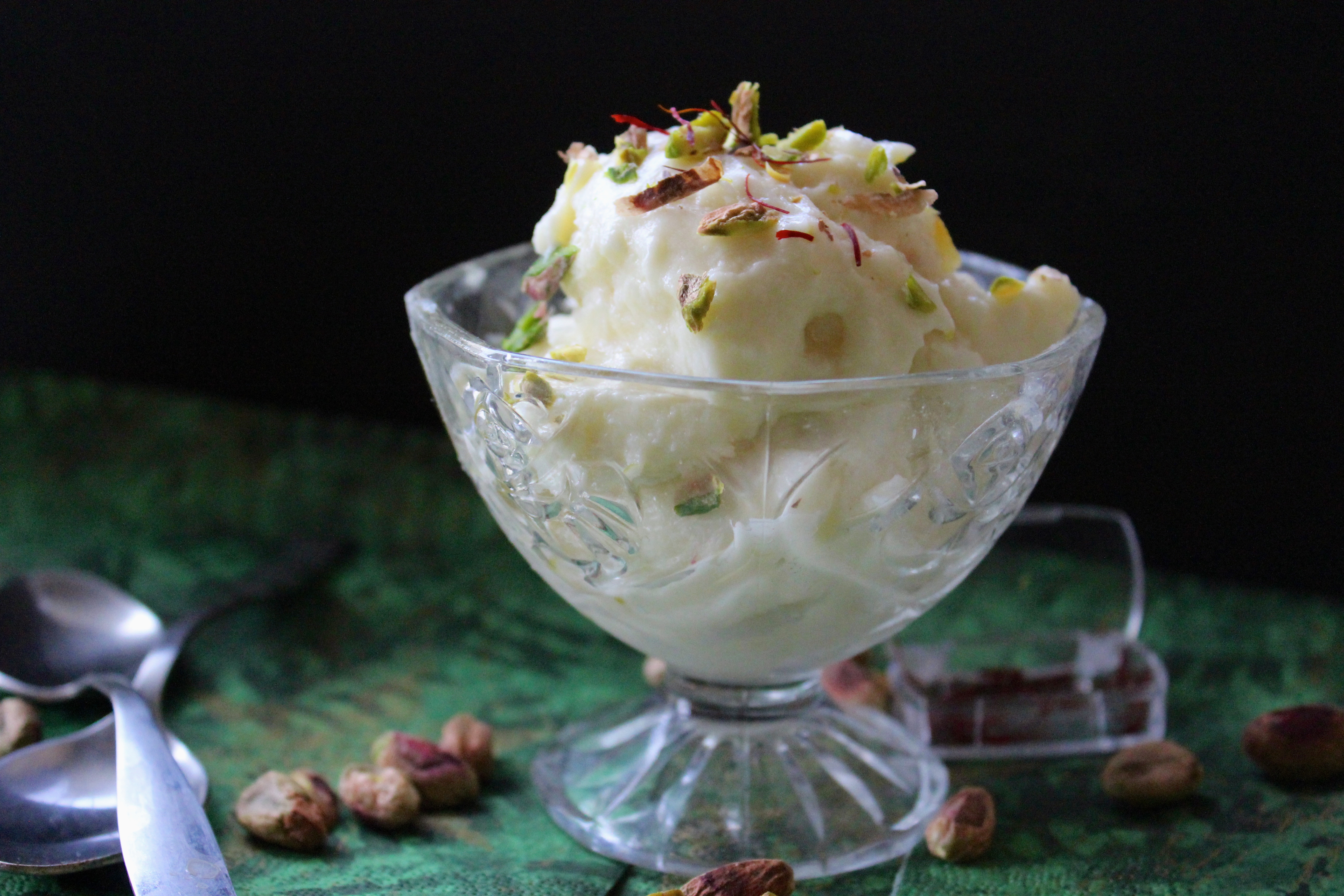 Kesar Pista Shrikhand (Saffron and Pistachio Yogurt Pudding)