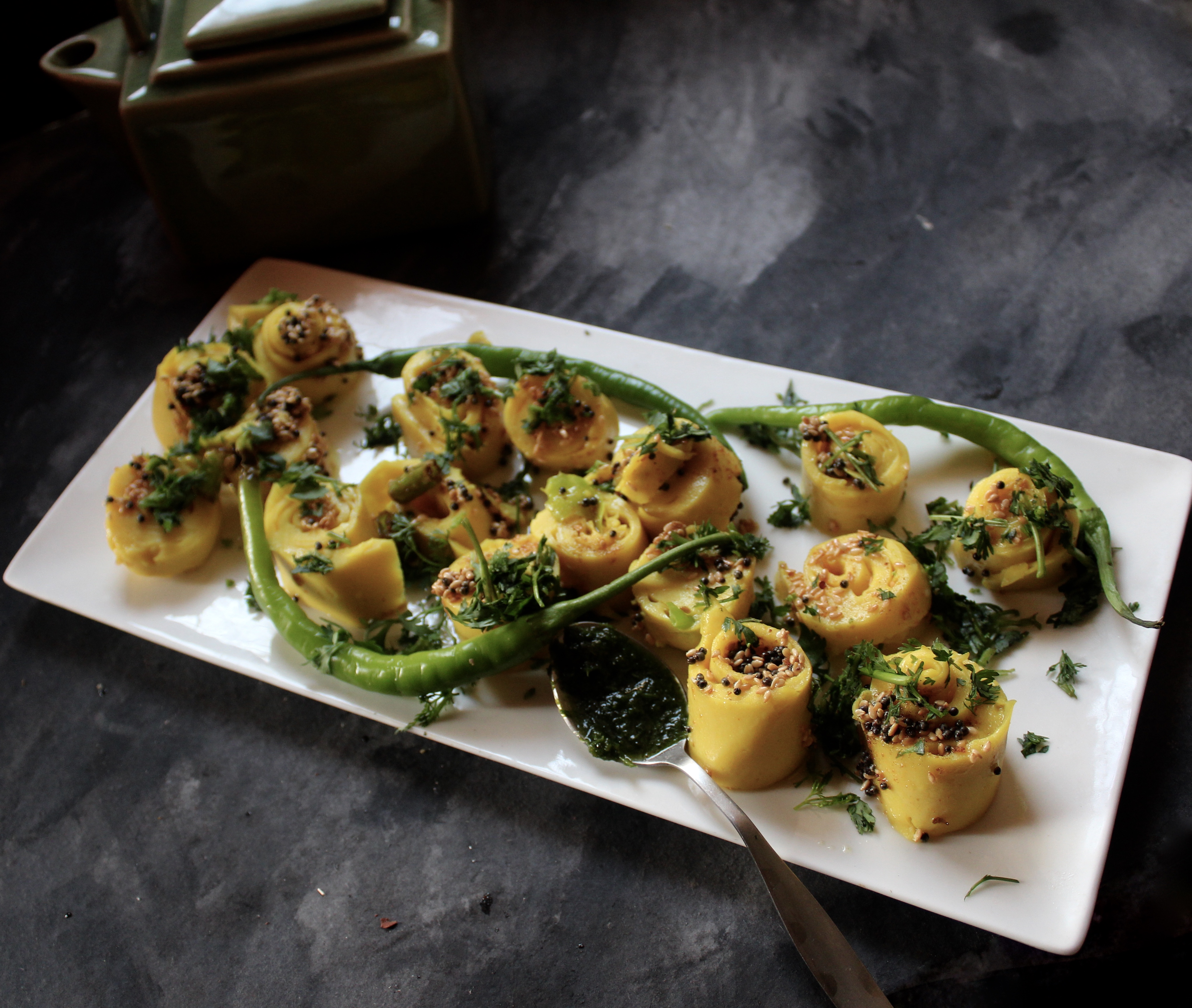 Mini Khandvi Bites