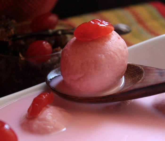 Gulkand stuffed Gulab Angoori Rasmalai (Rasmalai with a touch of Rose for the month of Love)