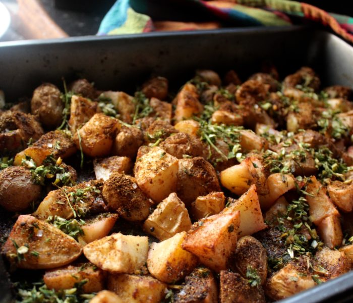 Roasted Potatoes with Garlic Chives