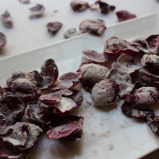 Candied Rose Petals (Using Eggs)