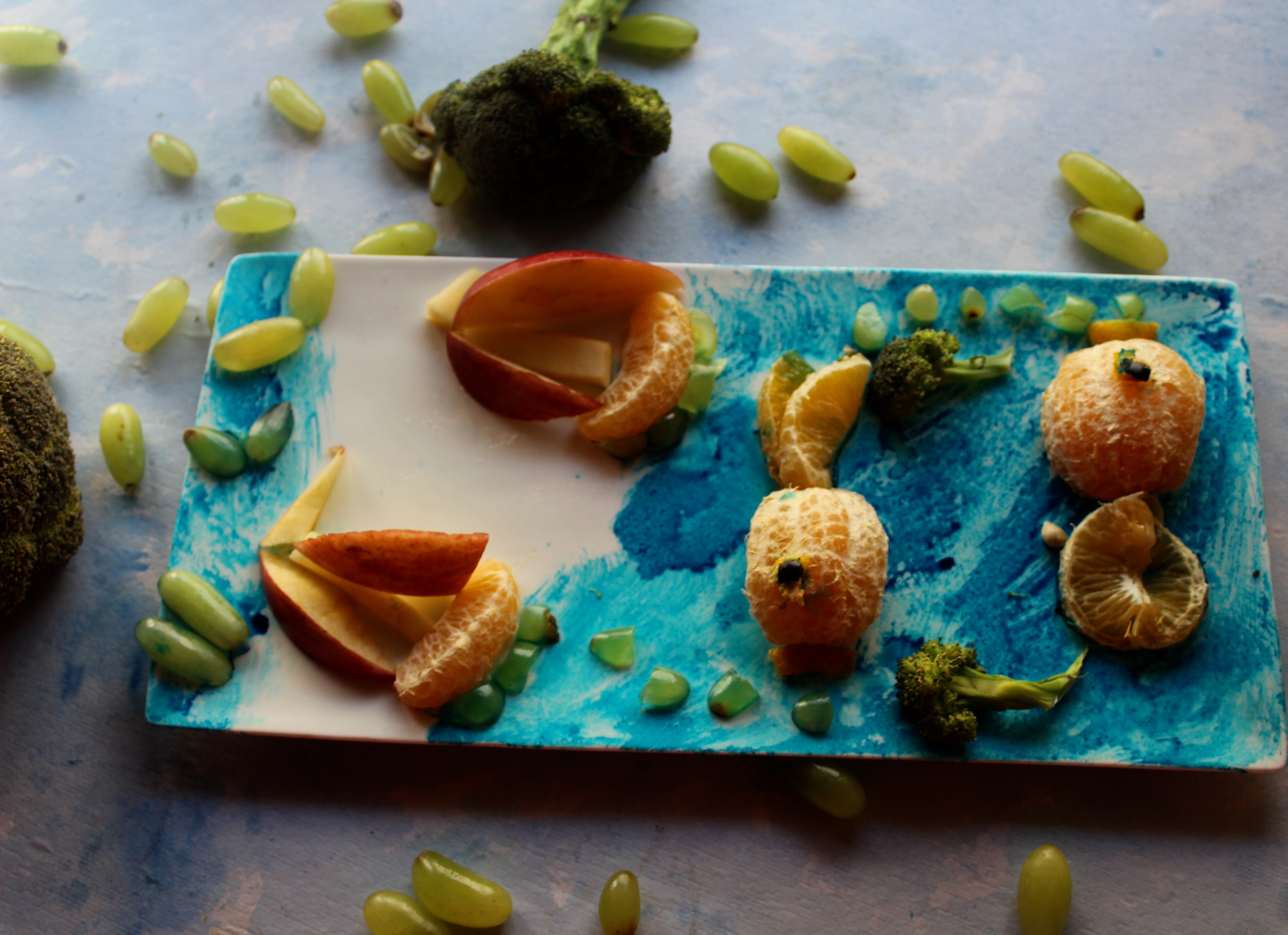 Boats at sea – A food art post for children