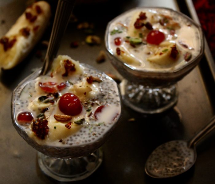 Nutty,Fruity Banana Split and Chia Seed Pudding