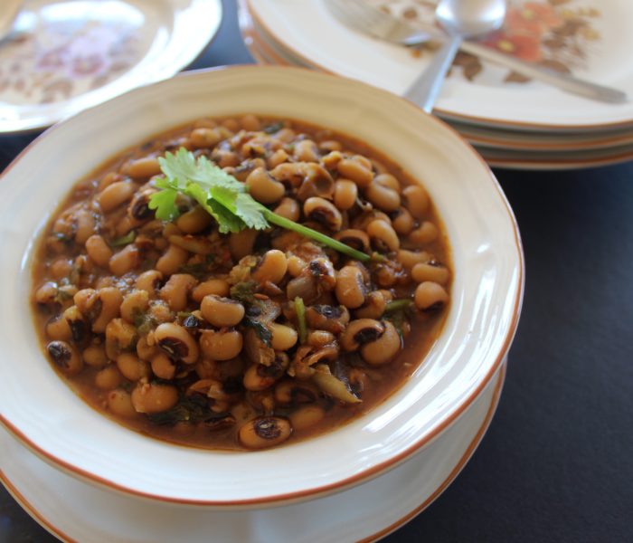 Lobia Masala Curry (A curry with black eyed beans)