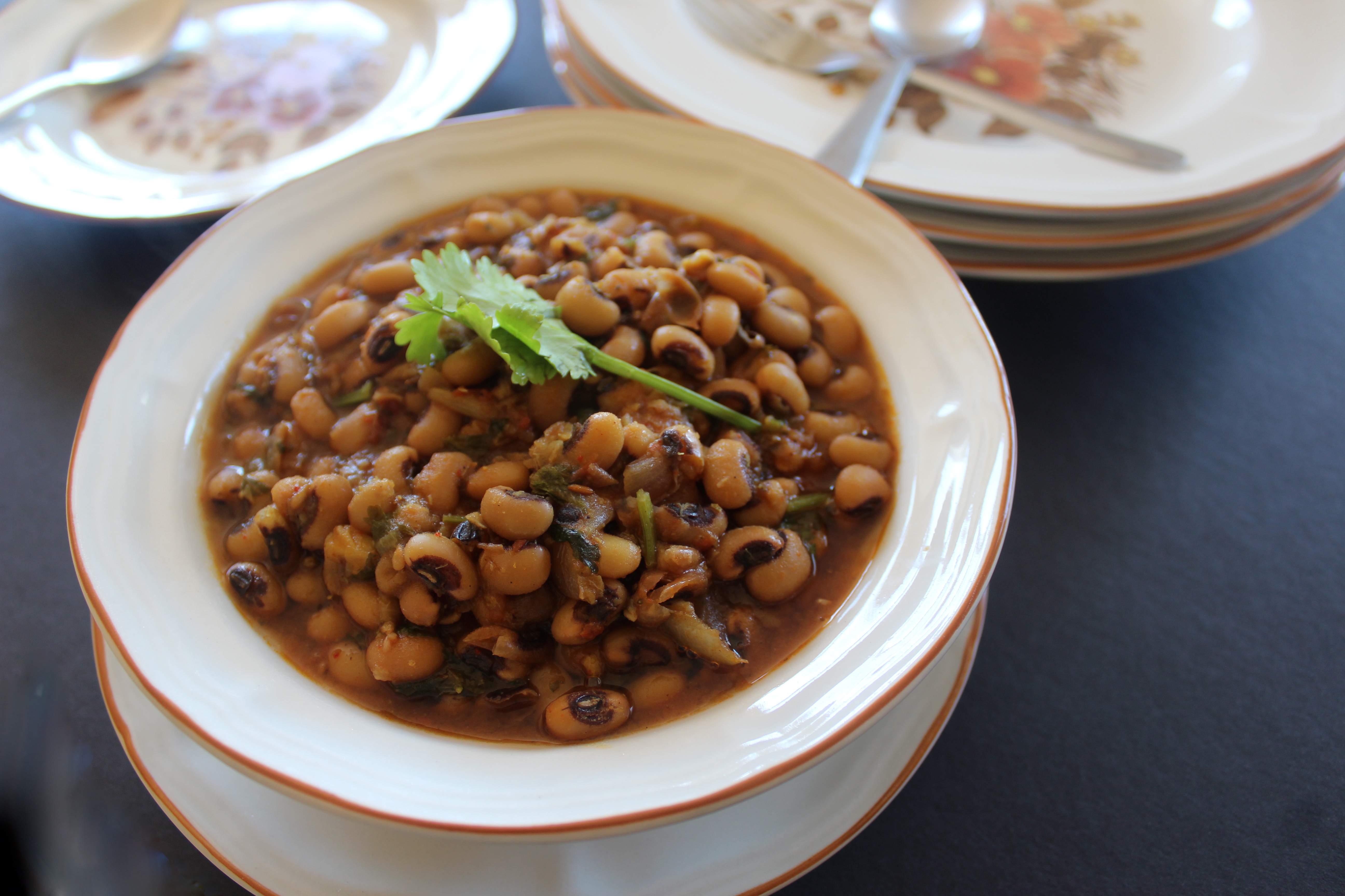 Lobia Masala Curry (A curry with black eyed beans)