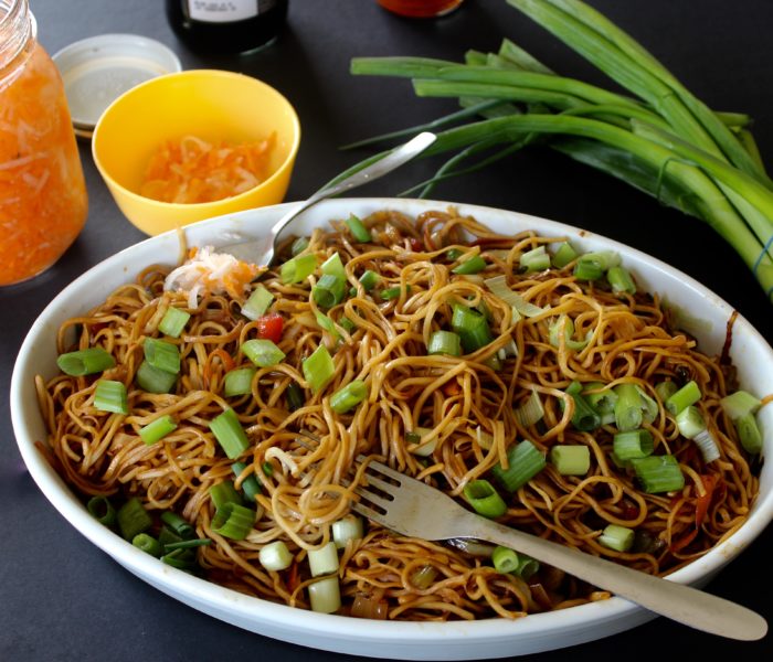 Vegetable Chow Mein (Chinese Noodles with mixed vegetables)